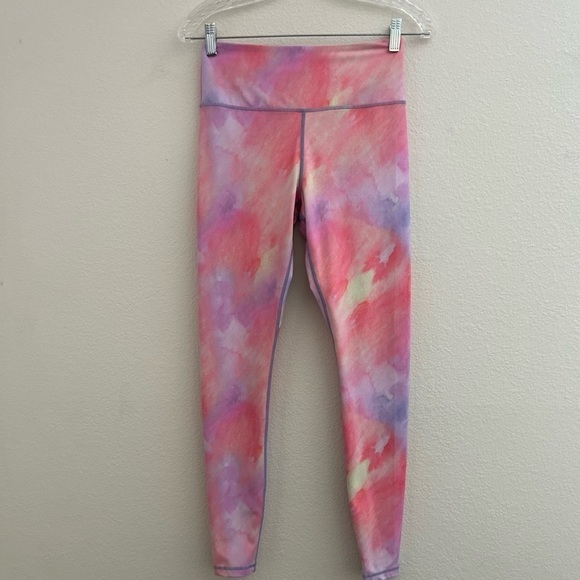 ZYIA Sunset Sorbet Pink Leggings Light n Tight High Waist Women's Size 6-8 - Picture 1 of 10